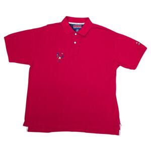 Vintage Pivot Rules Men’s Golf Polo Shirt Red Short Sleeve Size XL Classic Style